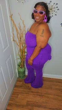 Image 2 of Royal Treatment Pants Set(Purple)