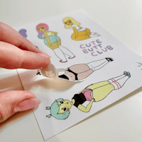 Image 1 of Cute Butt Club - Vinyl Sticker Sheet