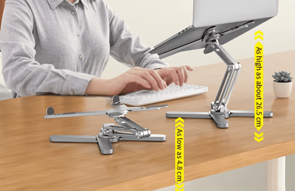 Image of 360° Foldable Laptop Stand – Aluminum Ergonomic Desk Essential