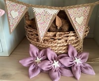 Image 2 of Rustic Forever Flowers Hessian Lilac