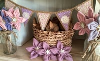 Image 3 of Rustic Forever Flowers Hessian Lilac