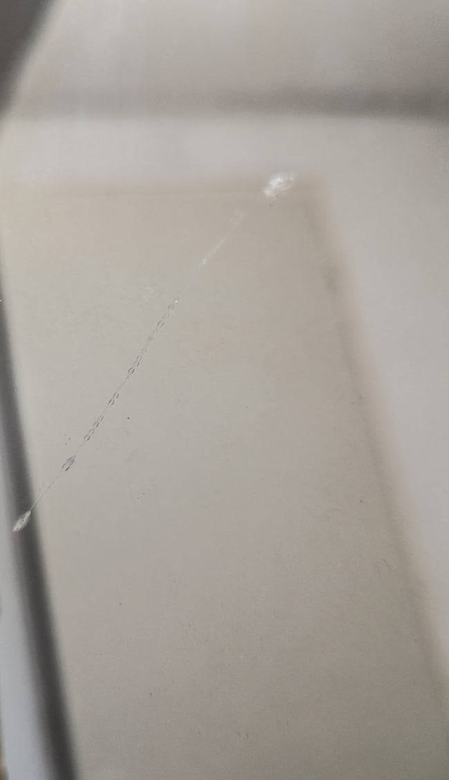 Miroir de barbier rond. 