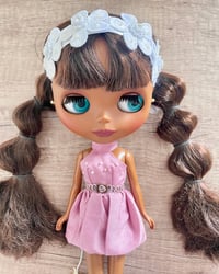 Image 1 of Nineteen zero six Hamlila bubble hem halter neck dress and hairband