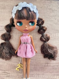 Image 2 of Nineteen zero six Hamlila bubble hem halter neck dress and hairband
