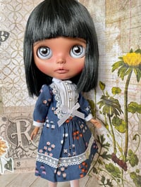 Image 1 of Nineteen zero six Prairie dress in blue tulip print