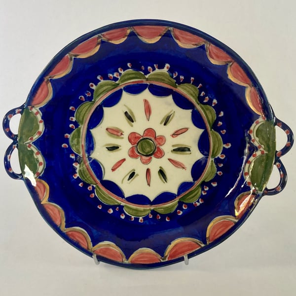 Image of Blue and gold dish