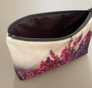 Image of Heather, wash bag, make-up, travel zipper pouch