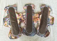 Image 1 of Linen Heavy Absorbency Pad Set- Blue & Brown