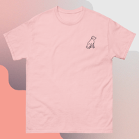 The Bark Blog Basics Tee — Embroidered Dog Silhouette Edition (Pink)