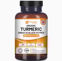 Image 1 of Organic Turmeric 1440mg with Black Pepper & Ginger 120 Vega