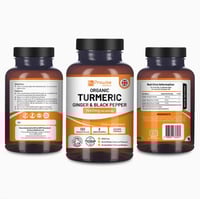 Image 2 of Organic Turmeric 1440mg with Black Pepper & Ginger 120 Vega