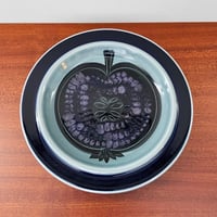 Image 1 of Arabia Finland Fructus Blue Cake Plate
