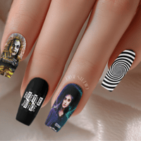 Image 2 of BEETLE JUICE 3 HALLOWEEN NAIL DECALS 