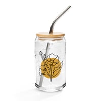 Image 2 of Cygen Divine Designs Blossom 16 oz. Can-Shaped Glass