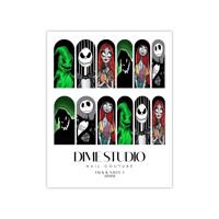 Image 3 of JACK & SALLY 2 HALLOWEEN NAIL DECALS 