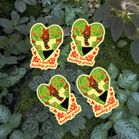 Image 2 of I <3 touching grass sticker
