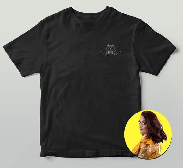 Image of Debbie Keitel Chest Print Logo Tee