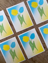 Tulip Risograph Postcard