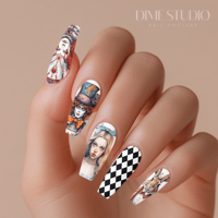 Image 1 of ALICE IN WONDERLAND HALLOWEEN NAIL DECALS 