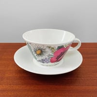 Image 1 of Arabia Finland Valmu Tea Cup with Saucer