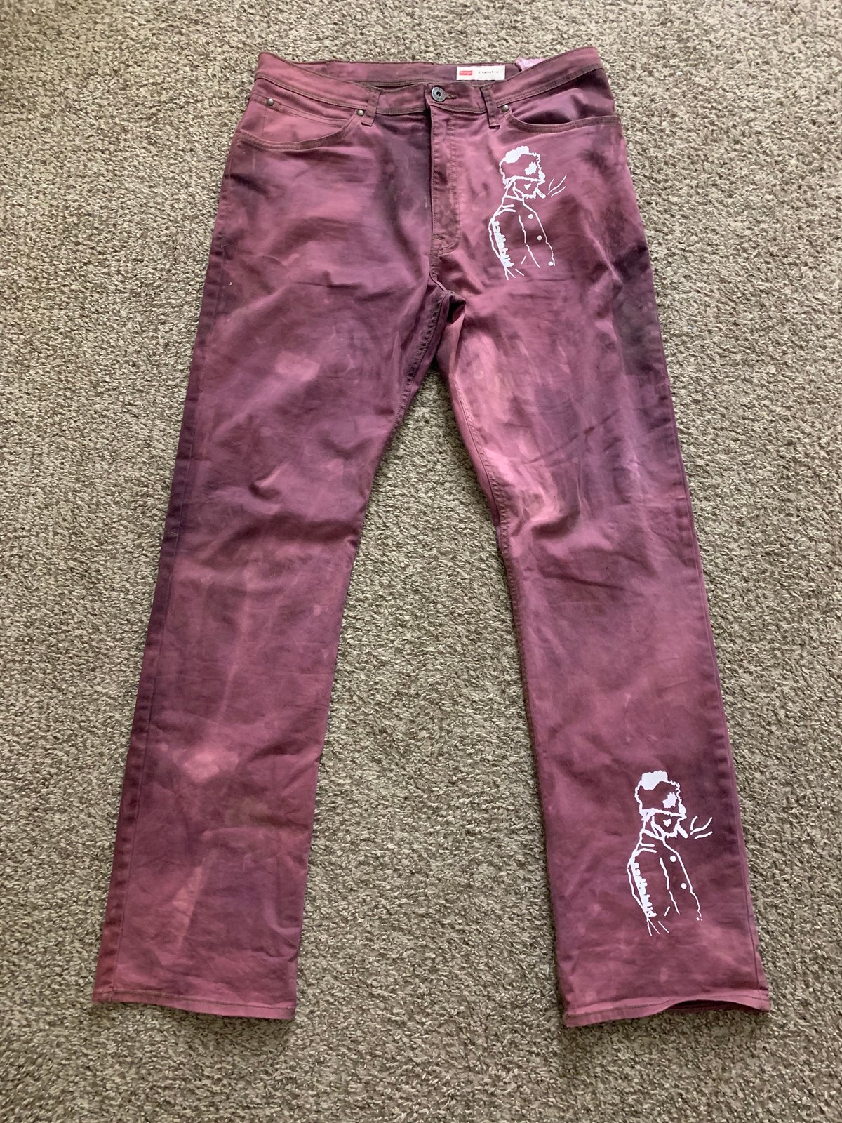 Supreme Washed Regular Jean Red