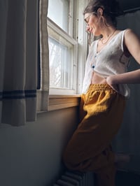 Image 4 of Vintage white linen ‘Char Blouse No 1’ Size Medium