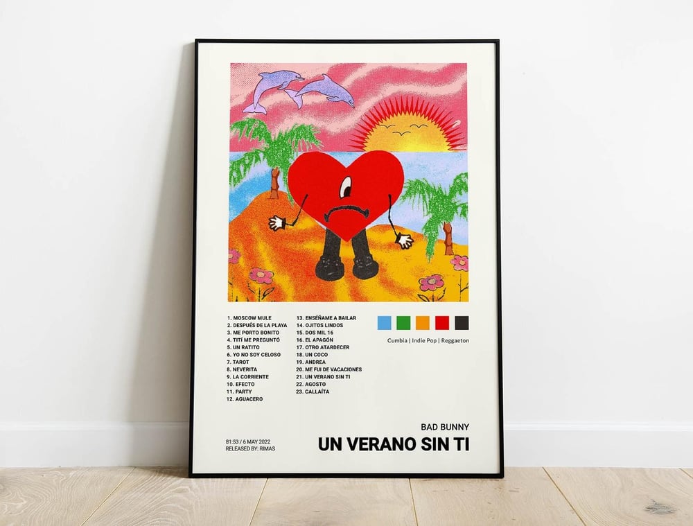 Bad Bunny - Un Verano Sin Ti Music Album Cover Poster