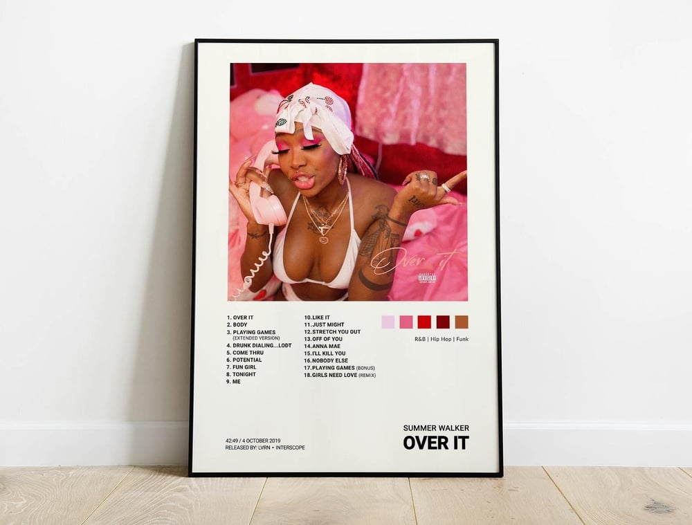 Summer Walker - Over it Music Album Cover Poster