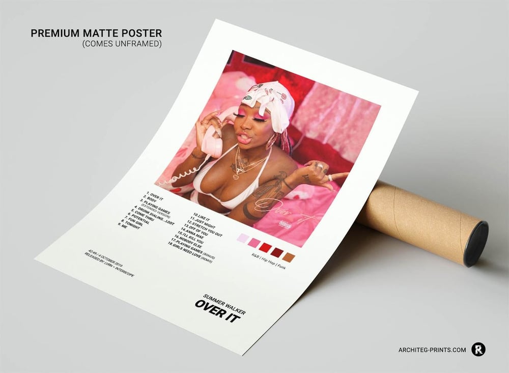 Summer Walker - Over it Music Album Cover Poster