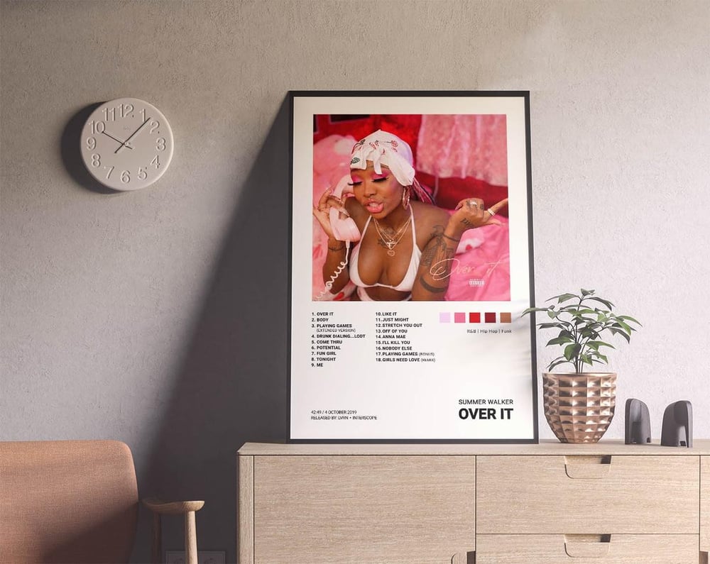 Summer Walker - Over it Music Album Cover Poster