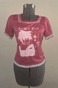 Image 1 of mana short-sleeve cutsew (pink x white)