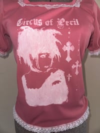 Image 3 of mana short-sleeve cutsew (pink x white)