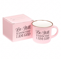 Image 3 of PINK “BE STILL &  KNOW THAT I AM GOD" MUG