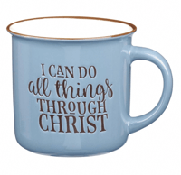 Image 1 of BLUE “I CAN DO ALL THINGS THROUGH CHRIST" MUG