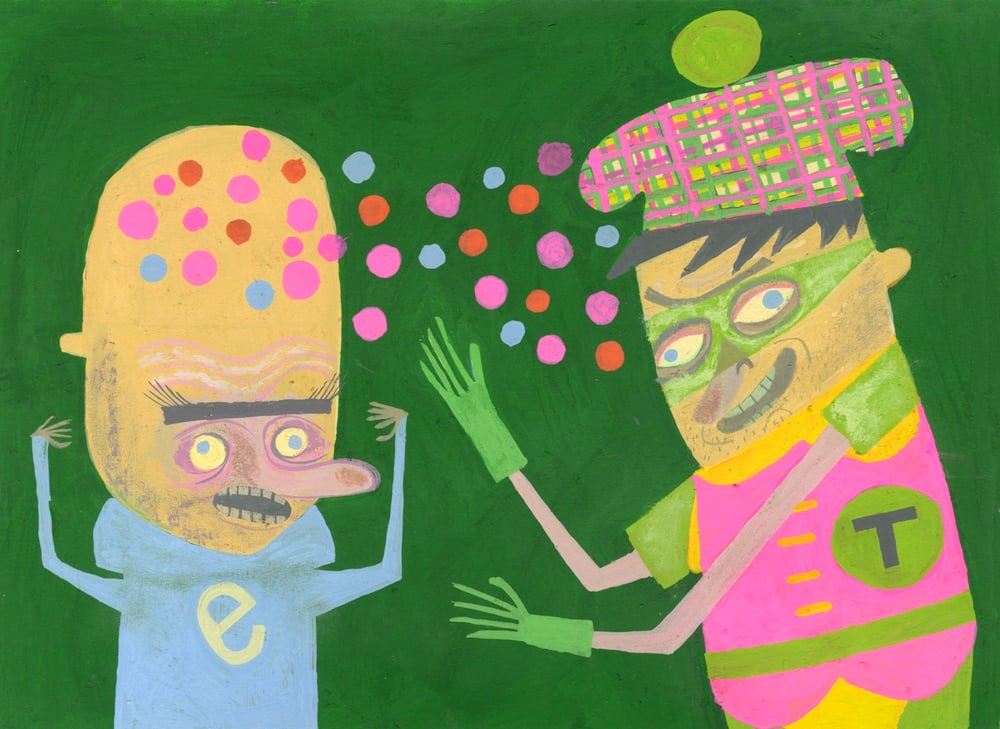 Image of The Eggman vs. Tobin - original painting