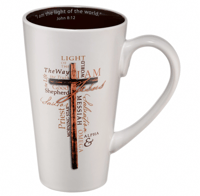 Image 1 of CROSS LIGHT OF THE WORKD  JOHN 8:12 MUG 