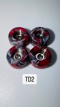 Image 2 of Tie-Dye Acrylic Fingerboard Wheels