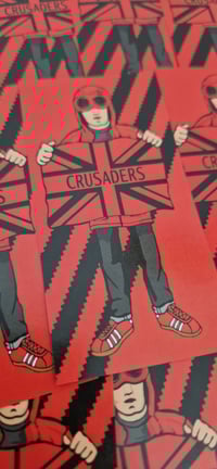 Image 2 of Pack of 25 10x5cm Crusaders Ulster Football/Ultras Stickers.