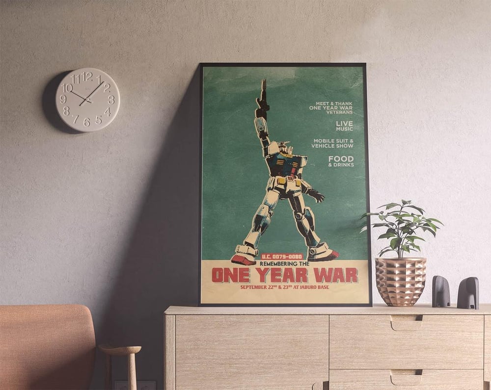 Gundam One Year War Propaganda - Anime Poster