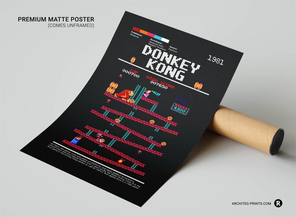 Donkey Kong - Retro Game Poster