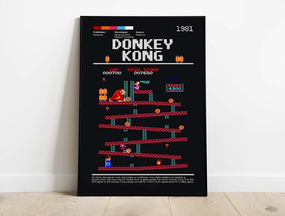 Donkey Kong - Retro Game Poster