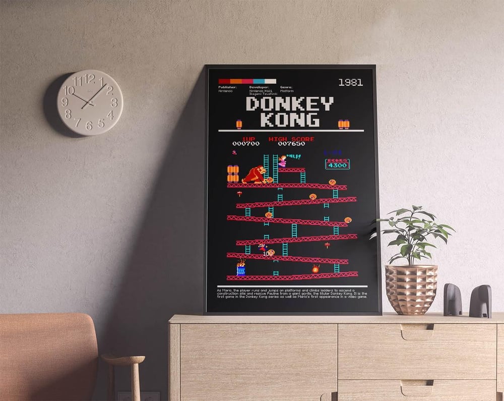 Donkey Kong - Retro Game Poster