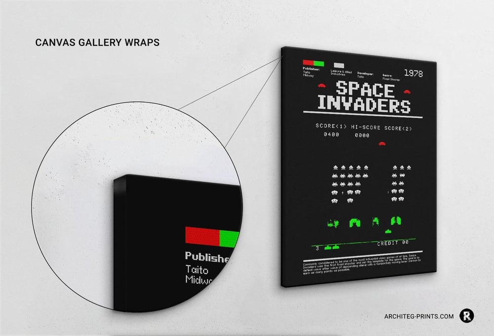 Space Invaders - Retro Game Poster