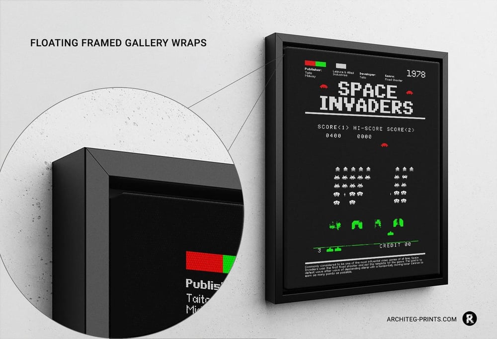Space Invaders - Retro Game Poster