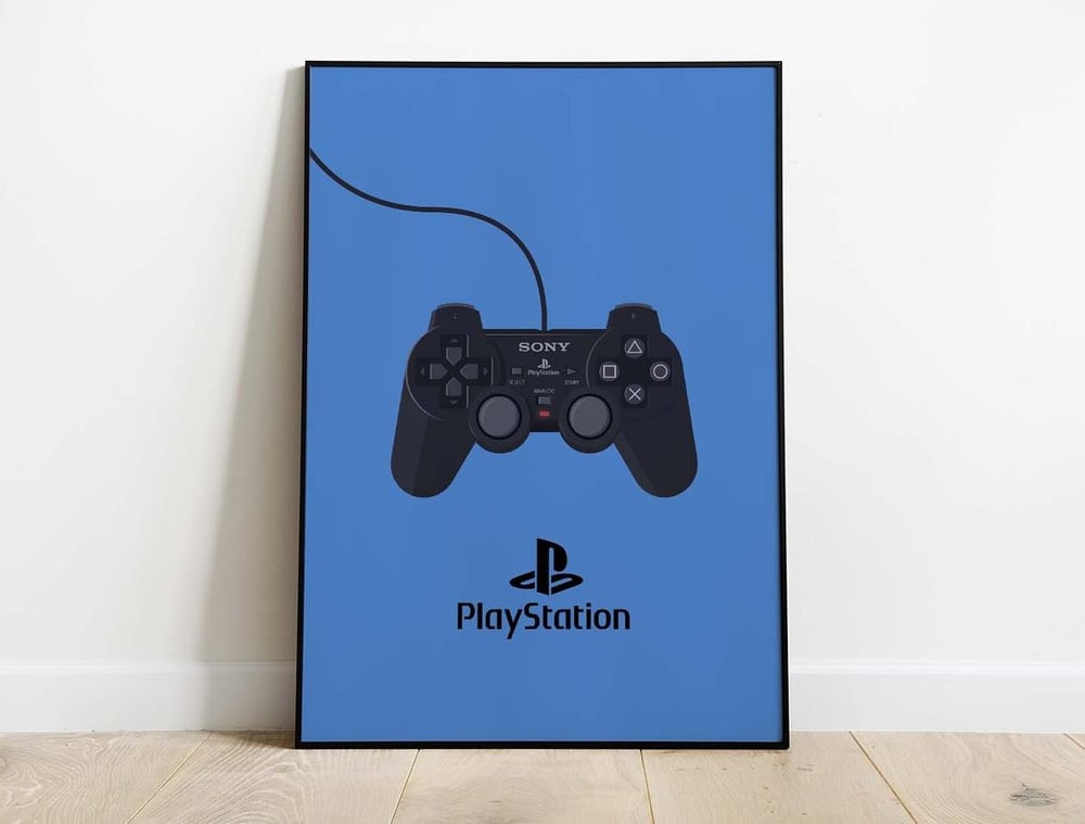 PS Playstation Retro Controller - Retro Game Poster