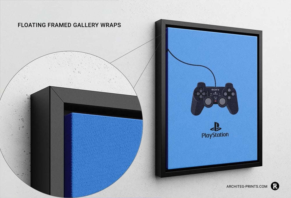 PS Playstation Retro Controller - Retro Game Poster