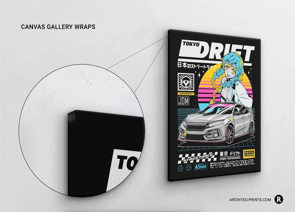 Demon Slayer JDM Street Racing - Tokyo Drift Sport Car Poster