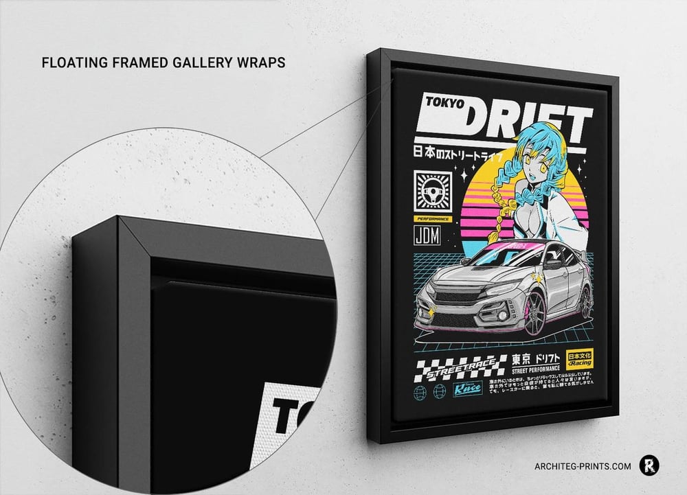 Demon Slayer JDM Street Racing - Tokyo Drift Sport Car Poster