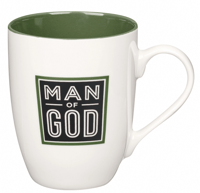 Image 1 of GREEN/WHITE “MAN OF GOD” TIM 6:11 MUG 