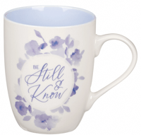 Image 1 of BLUE “ BE STILL IN KNOW” PSALM 46:10 MUG 